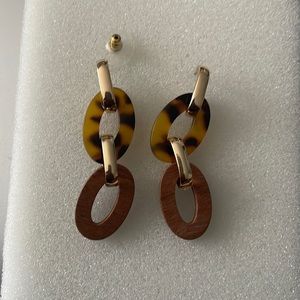 Low Hang Resin & Wood Earrings